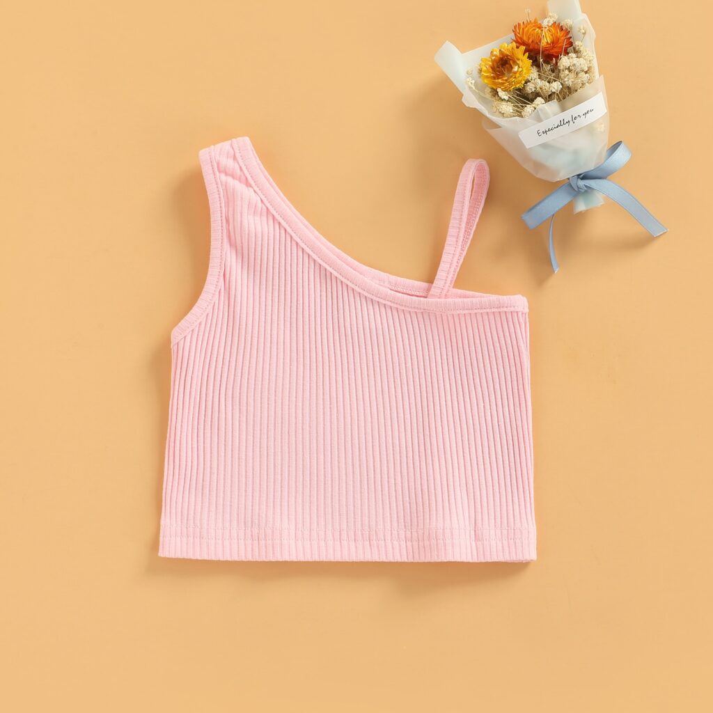 2-8Y Fashion Toddler Baby Girls Summer Rib Sleeveless Strap Tank Tops - Image 5