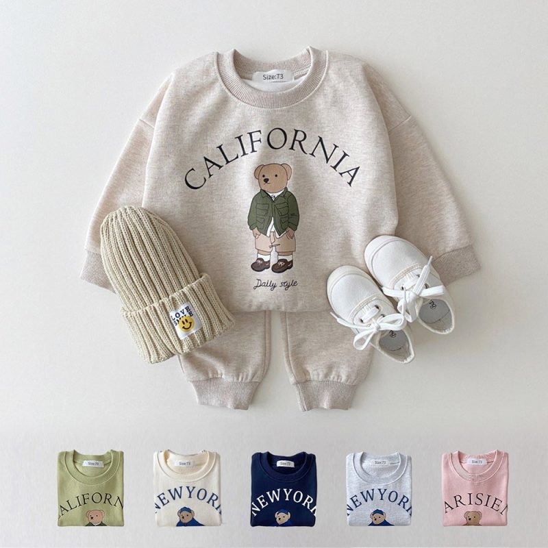 Baby Boy Girl Clothing Sets Children Bear Sweatshirts + Pants 2pc - Image 2