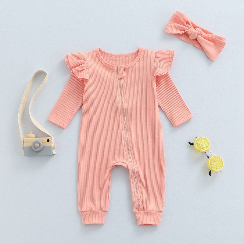 Baby Knit Rompers Jumpsuit Headband 2023 Spring Fashion Outfits - Image 3