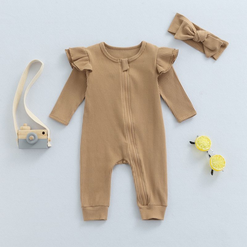 Baby Knit Rompers Jumpsuit Headband 2023 Spring Fashion Outfits - Image 4