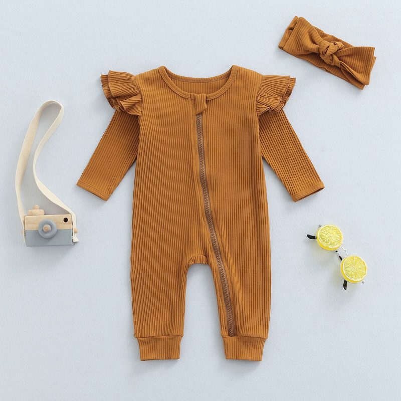 Baby Knit Rompers Jumpsuit Headband 2023 Spring Fashion Outfits - Image 5