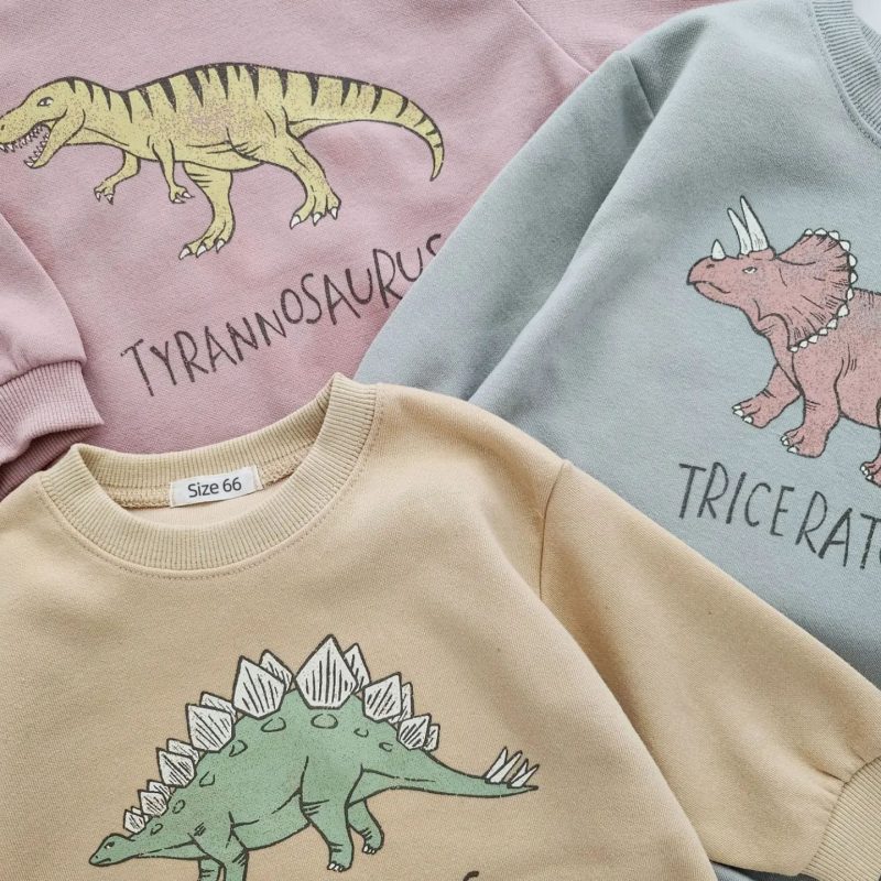 Baby Dinosaur Sweatshirt Romper Toddler One Piece - Image 2