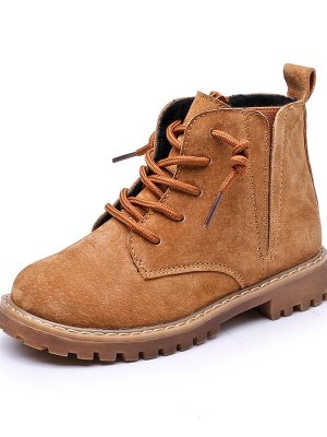 Children Genuine Leather Boys Pigskin Boots Girls 2023 Winter