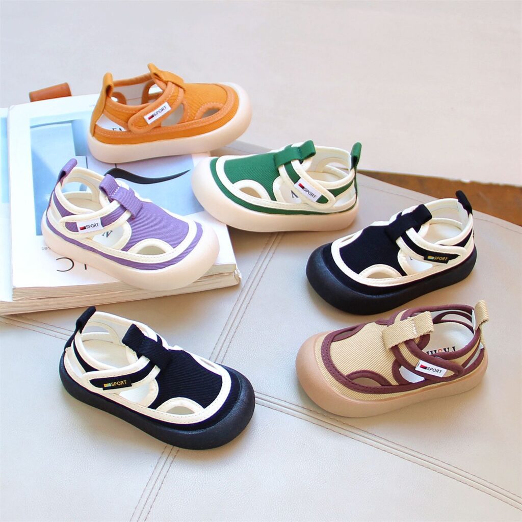 Candy Boys and Girls Summer Breathable Small Cloth Sandals - Image 2