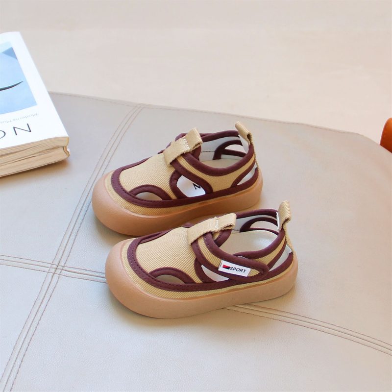 Candy Boys and Girls Summer Breathable Small Cloth Sandals - Image 5