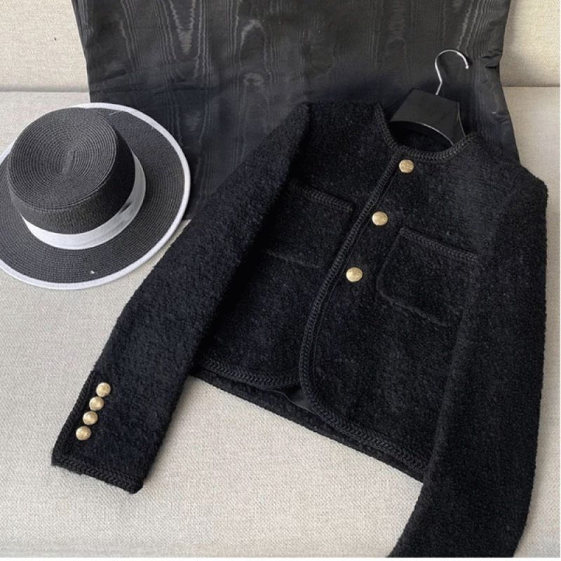 Women Tweed Elegant Coats Spring Outfits - Image 5