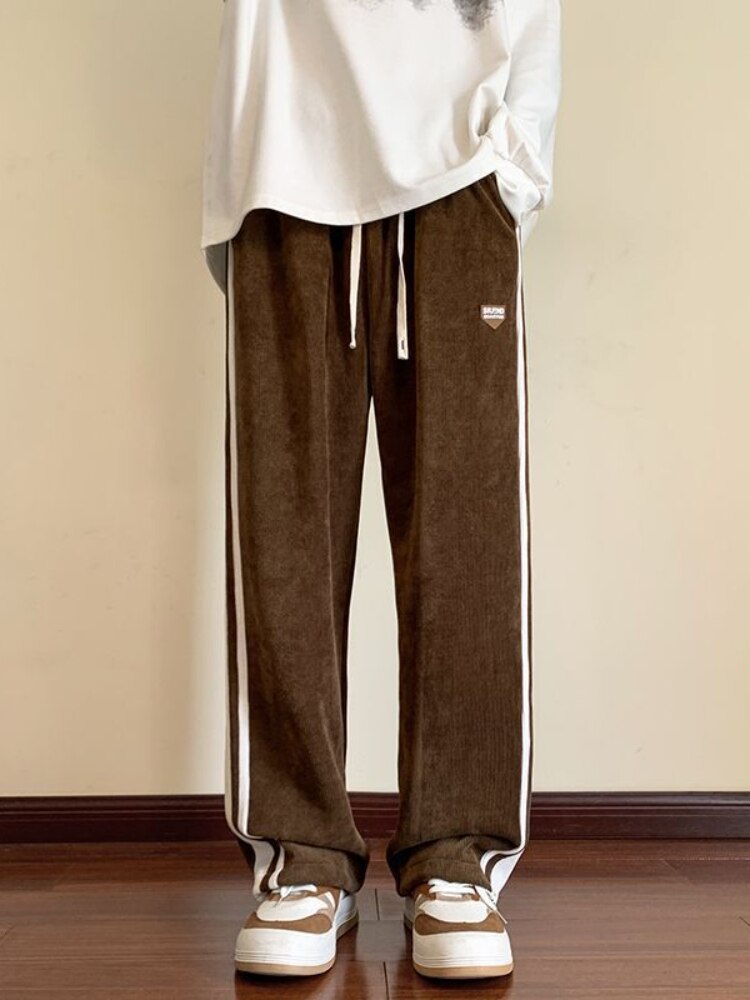 Vintage Corduroy Wide Leg Pants Women Casual Baggy Harajuku Streetwear Trousers - Image 4