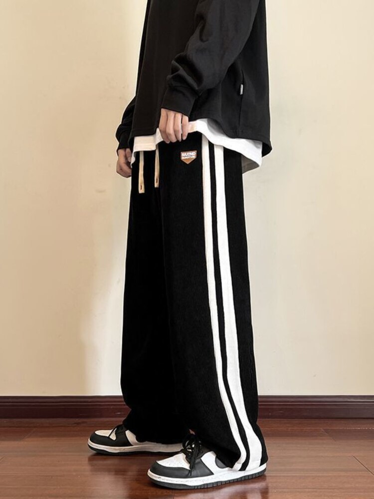 Vintage Corduroy Wide Leg Pants Women Casual Baggy Harajuku Streetwear Trousers - Image 6
