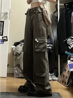 Women High Street Vintage Pocket Cargo Pants