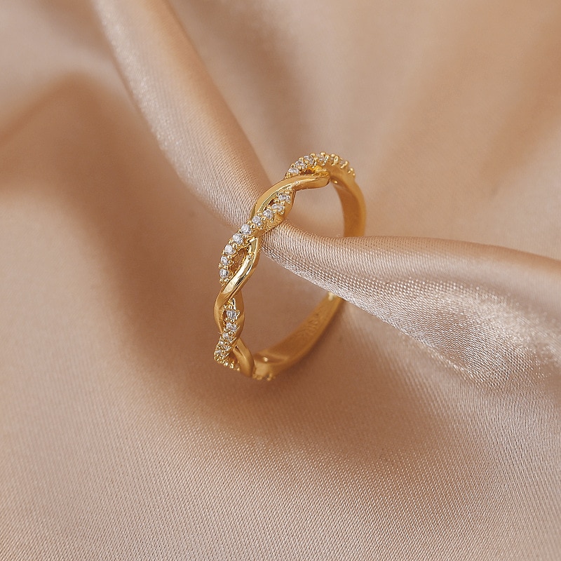 Luxury Gold Color Pearl Zircon Rings for Woman 2023 Vintage Sexy Open Ring Party Joint Ring Fashion Elegant Jewelry Gifts - Image 3