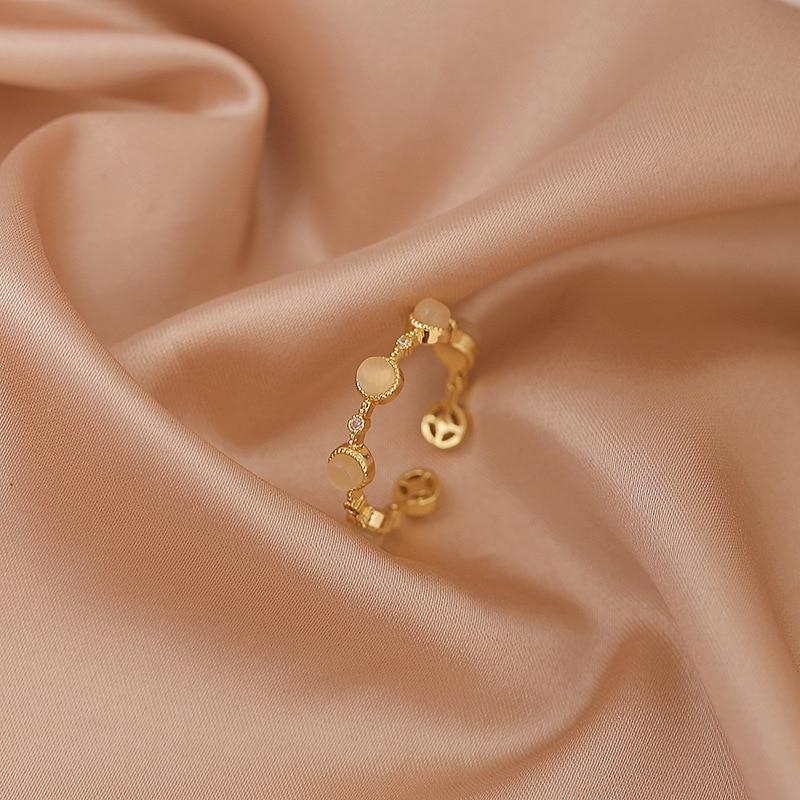 Luxury Gold Color Pearl Zircon Rings for Woman 2023 Vintage Sexy Open Ring Party Joint Ring Fashion Elegant Jewelry Gifts - Image 5