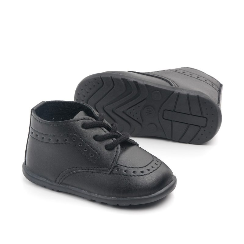 New Baby Shoes Retro Leather Boy Girl Shoes Toddler Rubber Sole Anti-slip First Walkers Newborn Infant Moccasins Baby Crib Shoes - Image 5