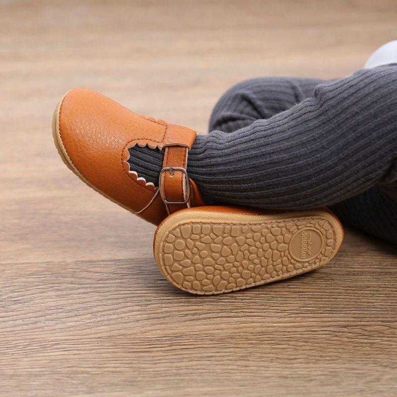 Newborn Baby Shoes Classic Stripe Leather Boy Girl Shoes Multicolor Toddler Rubber Sole Anti-slip First Walkers Infant Moccasins - Image 4