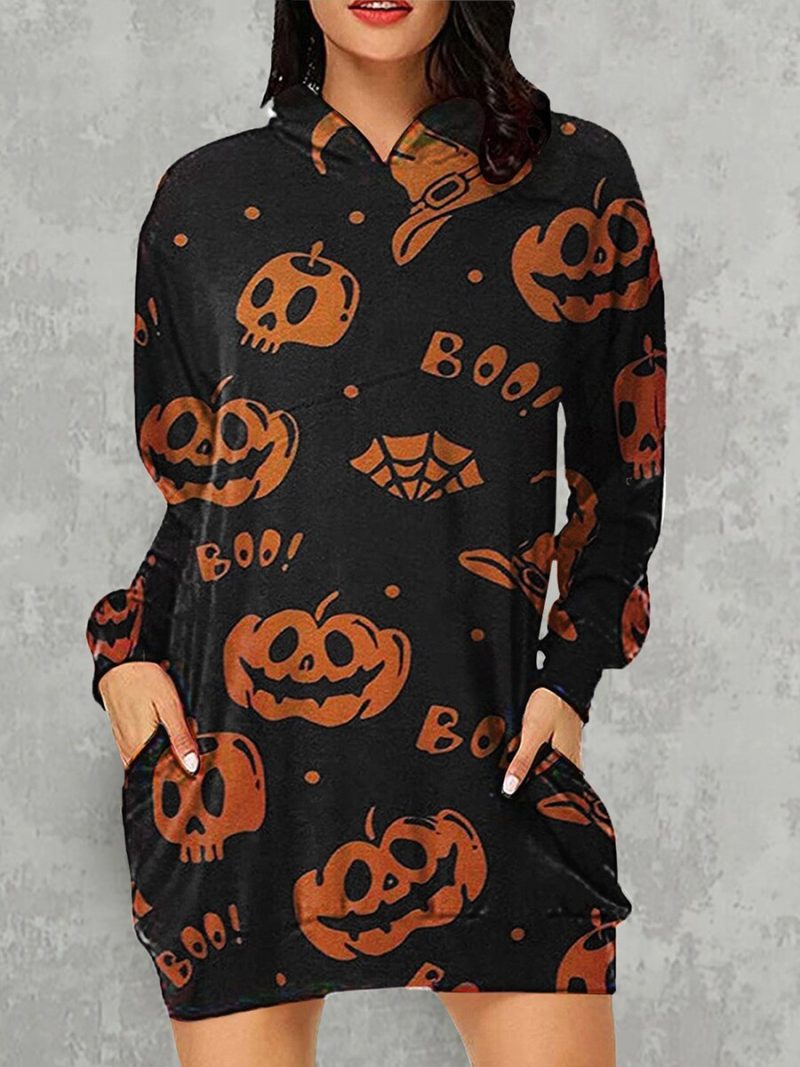 Skeleton 3D Print Hooded Women Loose Long Sleeve Pullover Autumn Streetwear Fashion Skull Cartoon Hoodies - Image 4