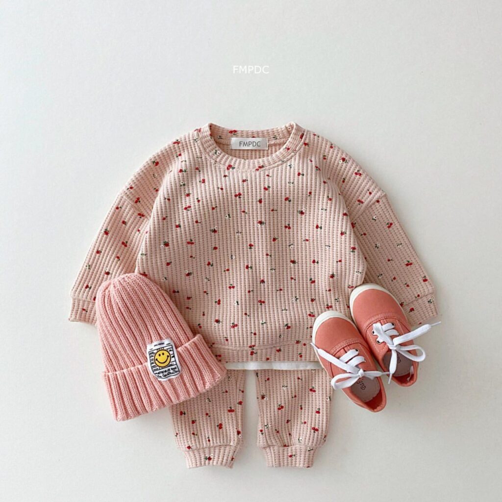 Baby Girls Cute Fruit Printing Tops + Trouser 2pcs - Image 2
