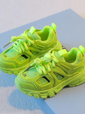 Spring Children New Sports Shoes Boys Girls Fashion Clunky Sneakers Baby Cute Candy Color Casual Shoes Kids Running Shoes