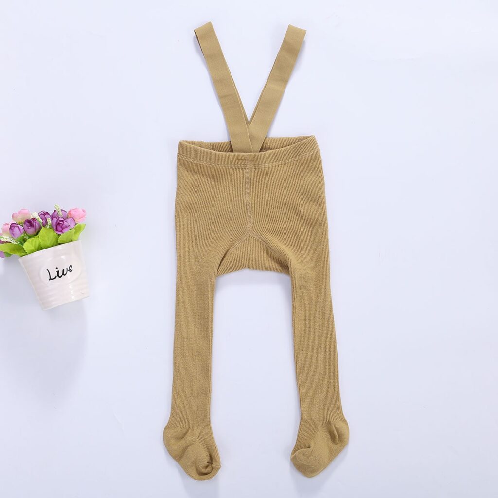 Baby Cotton Suspender Pantyhose Infants Baby High Waist Leggings - Image 3
