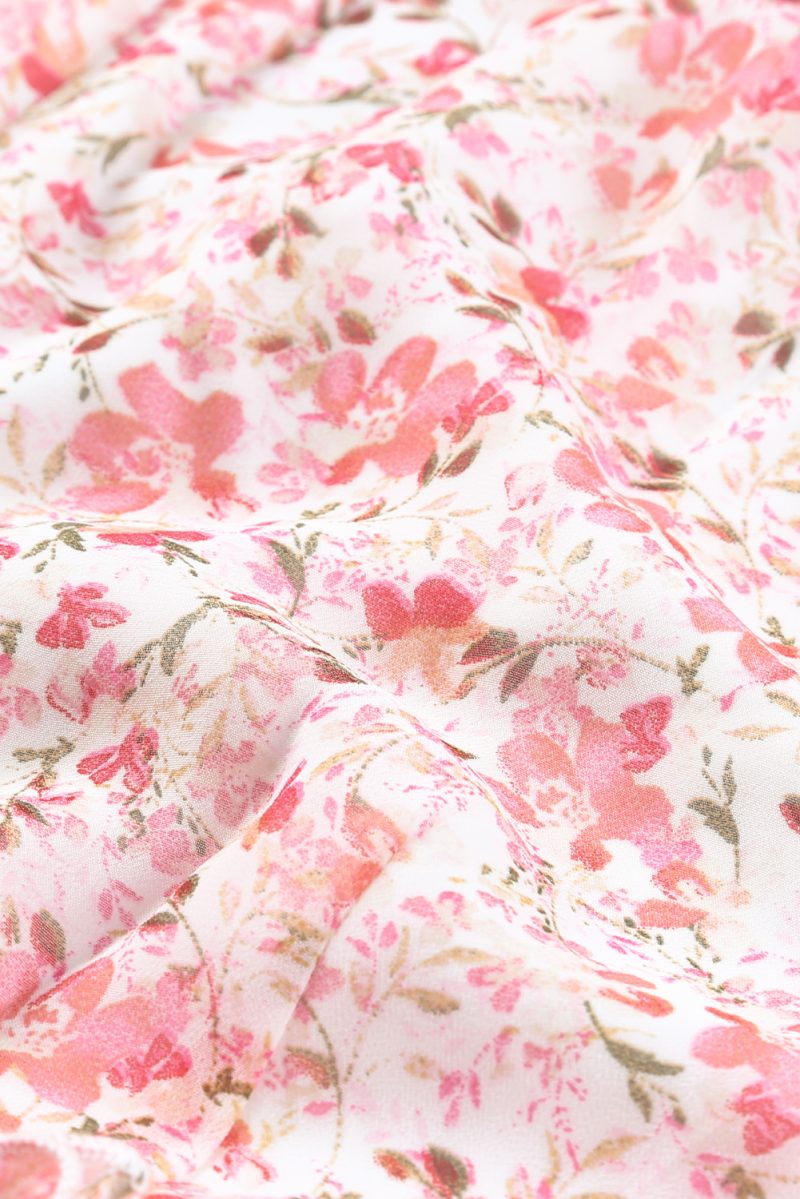 Pink Frilled Tiered Floral Plus Size Dress - Image 12