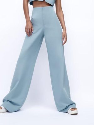 Autumn Elegant High Waist Loose Trousers Wide Leg Pants for Women