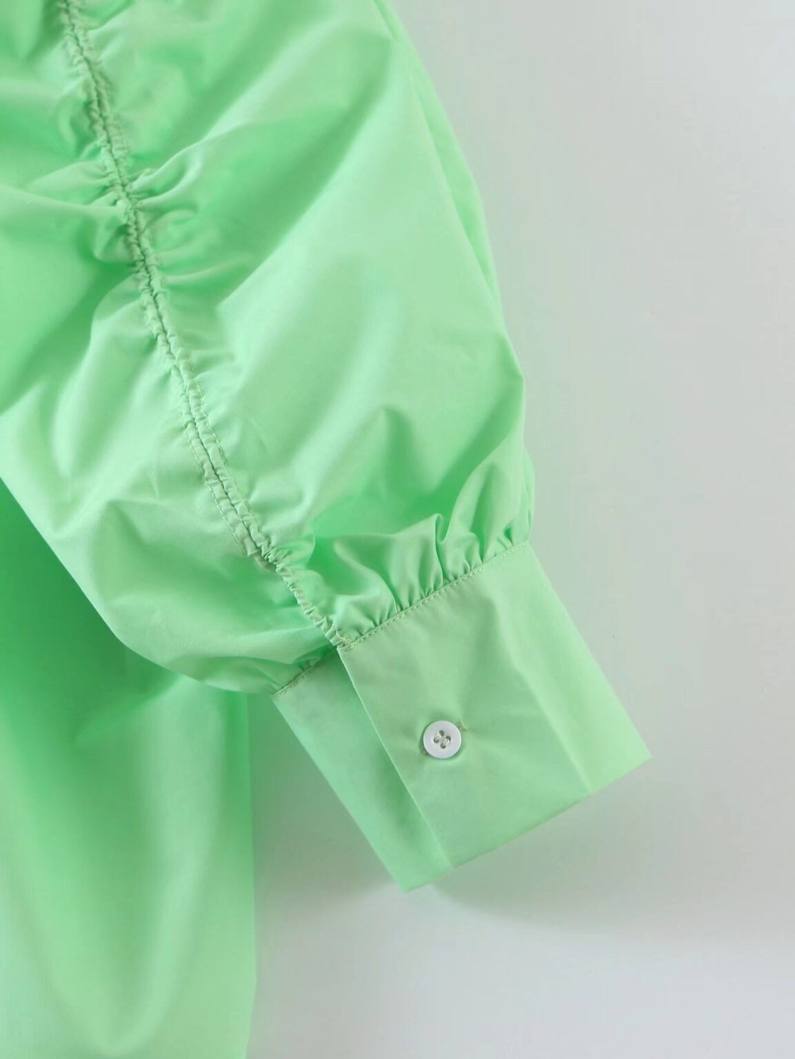 Summer Women Clothing Collared Long Sleeve Loose Solid Color Shirt Women - Image 7