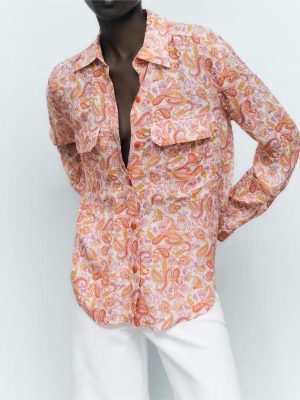 Spring Women Slimming Printed Shirt