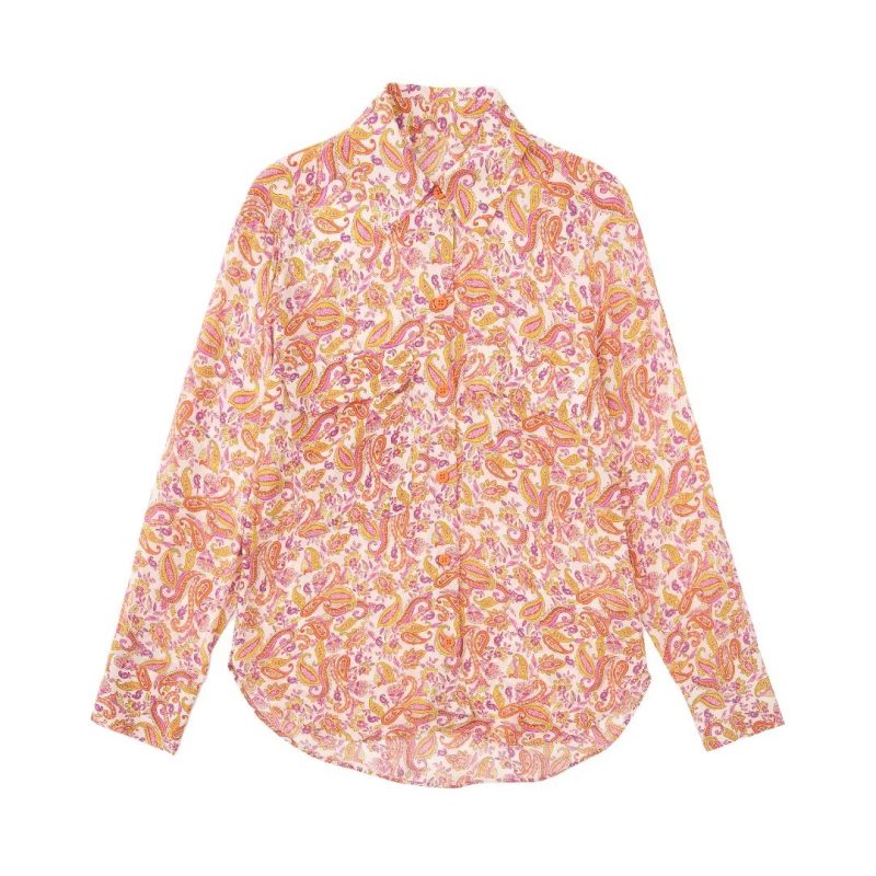 Spring Women Slimming Printed Shirt - Image 2