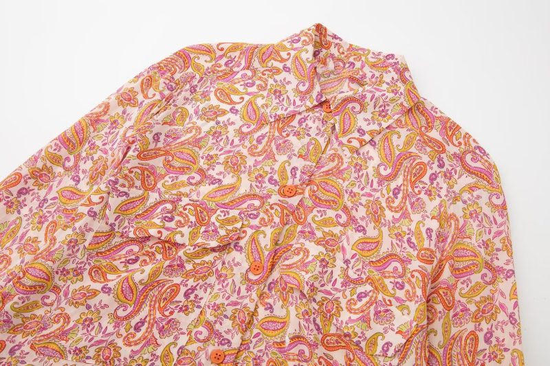 Spring Women Slimming Printed Shirt - Image 4