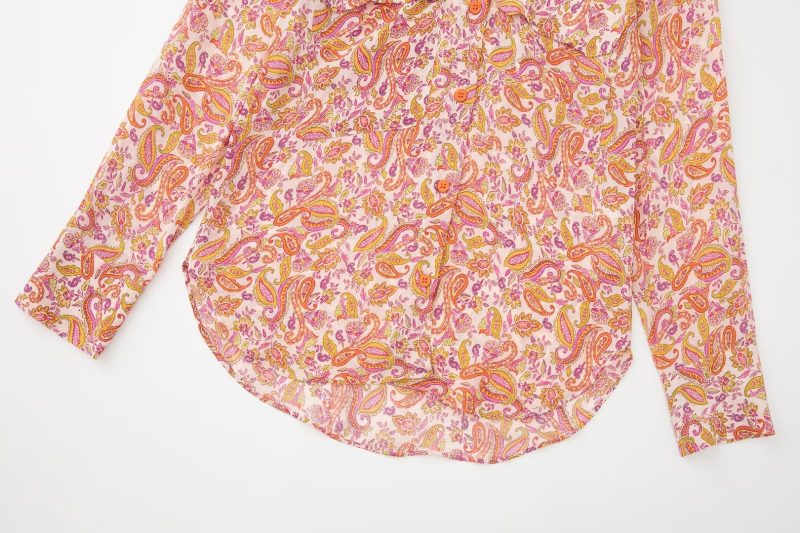 Spring Women Slimming Printed Shirt - Image 5