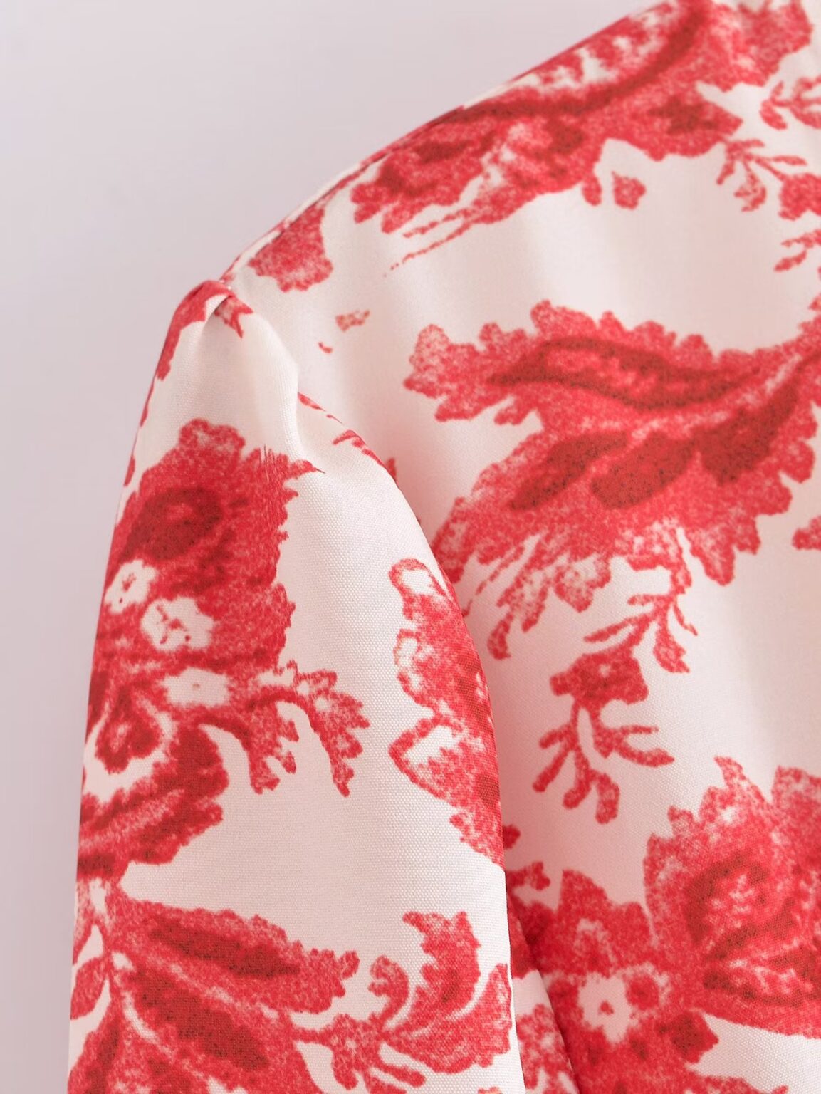 Fall Women V neck Long Sleeved Printed Dress - Image 8