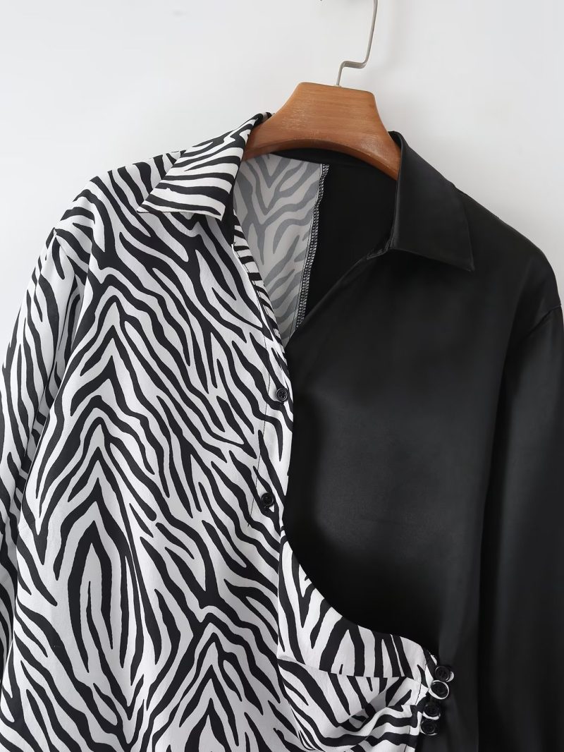 Long Sleeves Shirt Mid-Length Top Early Autumn Loose Women Clothing - Image 2