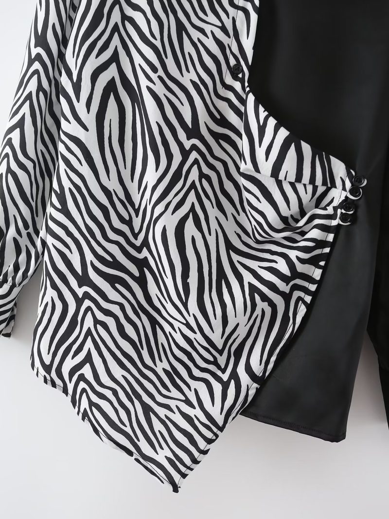 Long Sleeves Shirt Mid-Length Top Early Autumn Loose Women Clothing - Image 3