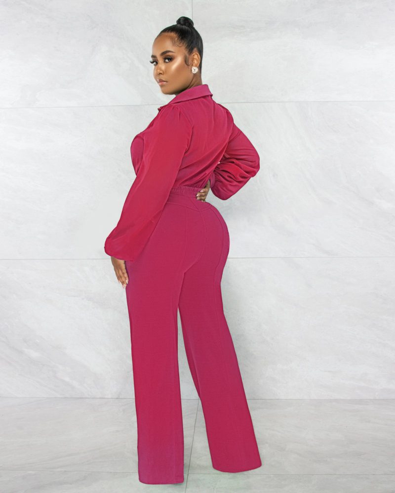 Women Clothing Autumn See through Chiffon Knitted Jumpsuit - Image 2