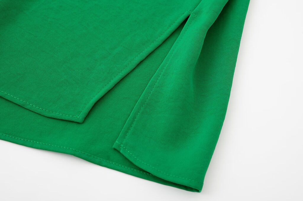 Fall Women Clothing Long Sleeved Green Drape Shirt - Image 9
