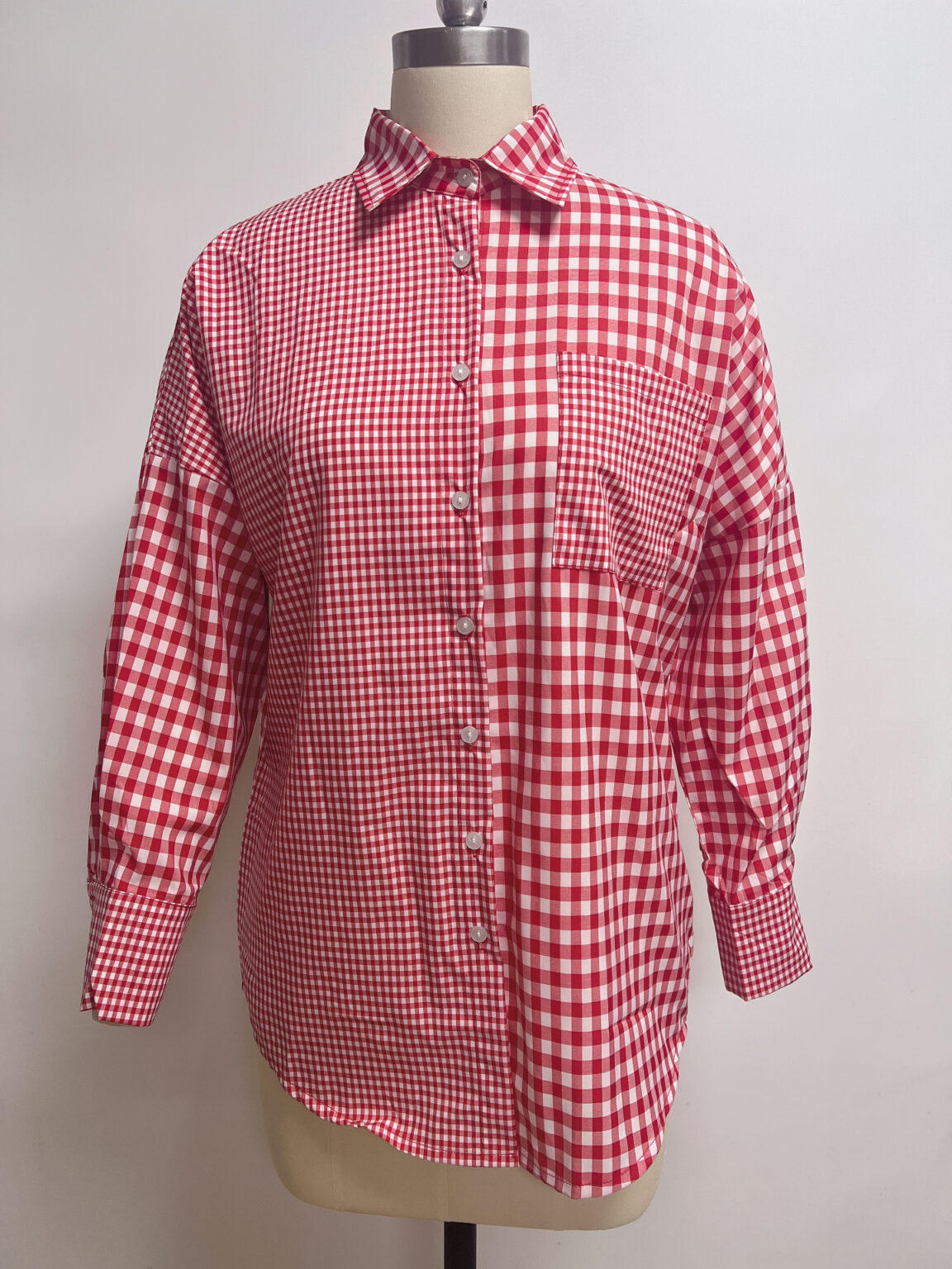 Women Autumn Winter Ladies Loose Casual Plaid Shirt - Image 4