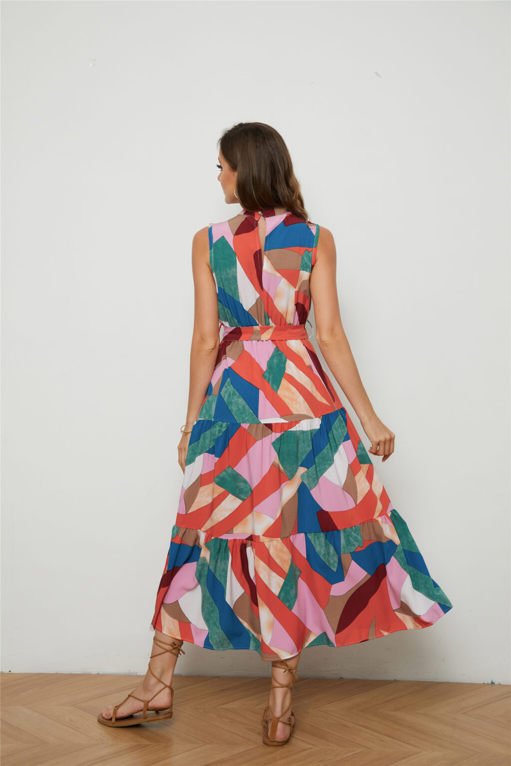 Women Bohemian Resort Floral Swing Dress - Image 2