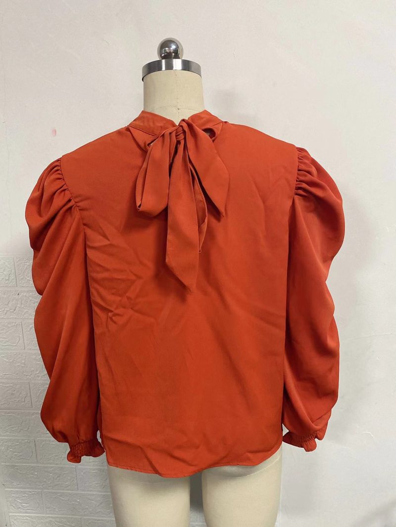 Autumn Winter Long Sleeve Turtleneck Long Sleeve Casual Loose Shirt Top Women - Image 3
