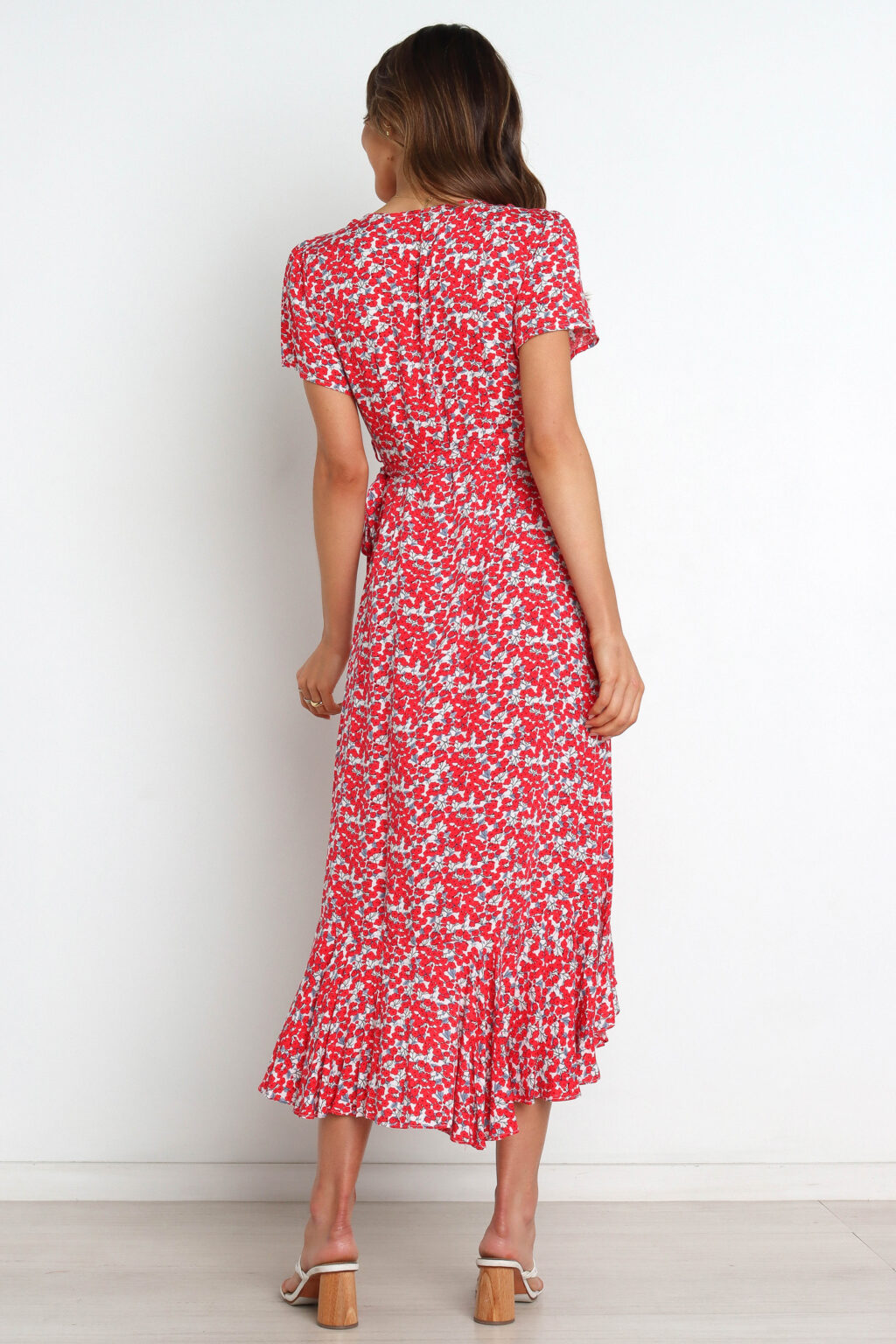 Women Summer Vacition V Neck Midi A Line Dress - Image 4