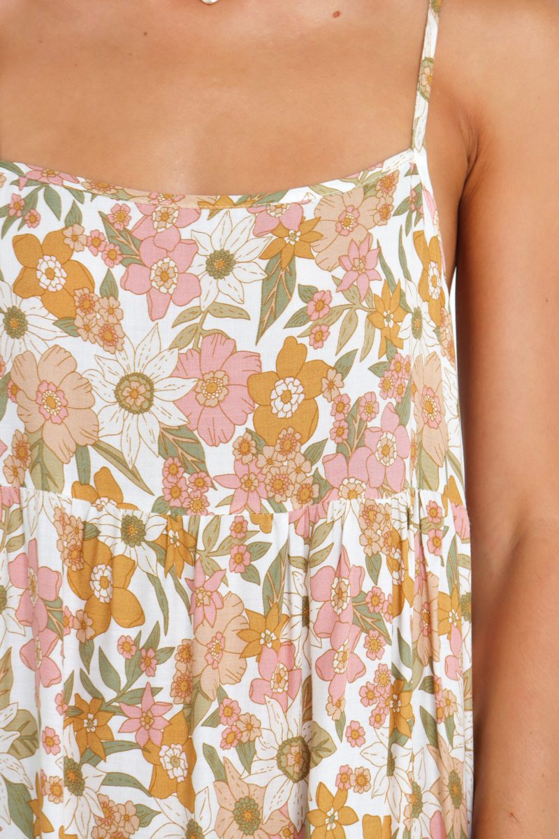 Women Summer Vacition Sleeveless Cami Midi A Line Dress - Image 5