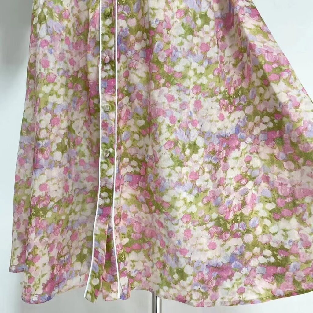 Women Spring Fall Collared Printed Long Sleeve Bohomian Elegant A Line Dress Shirt Dress Maxi Dress - Image 7
