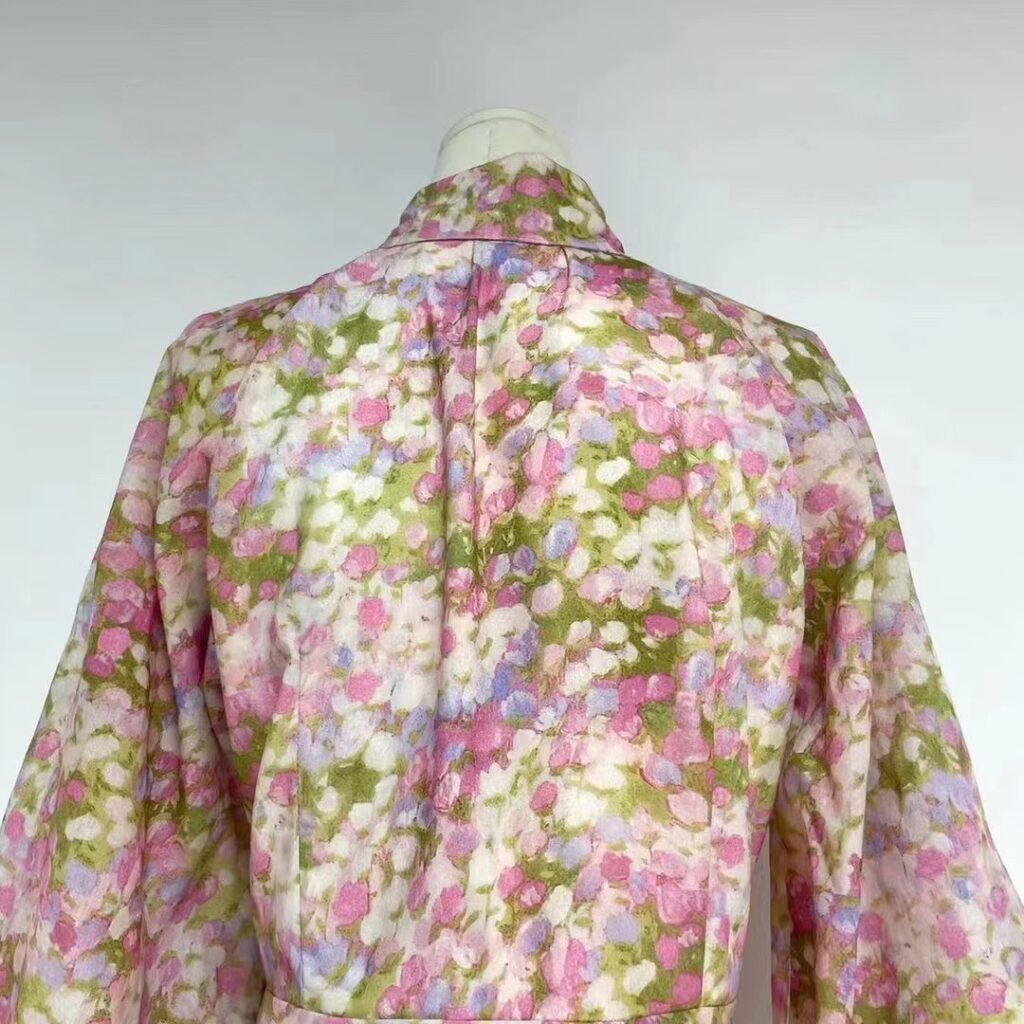 Women Spring Fall Collared Printed Long Sleeve Bohomian Elegant A Line Dress Shirt Dress Maxi Dress - Image 8