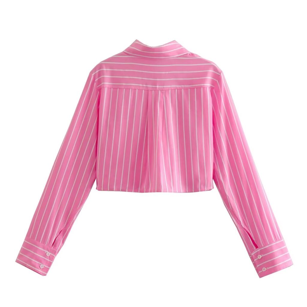 Two Color Striped Short Shirt - Image 6