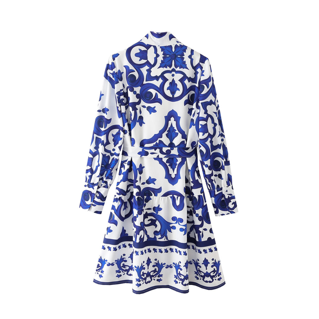 Women Clothing Design Printed All Match Positioning Dress - Image 6