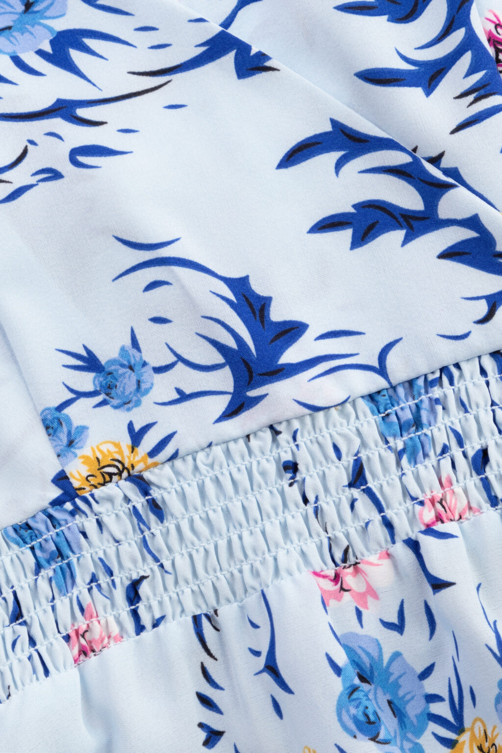 Women Clothing V neck Summer Smocked Tie Bohomian Vacation Elegant Floral A line Dress Cami Dress - Image 5