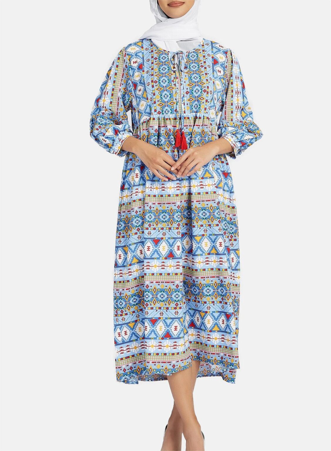 Women Clothing Spring Fall Crew Neck Vacation Elegant Daily A line Dress Maxi Dress