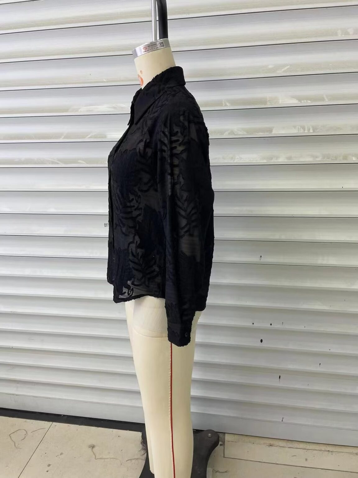 Fall Loose Original Jacquard Collared Shirt Fluffy Elegant Outfit Women - Image 3