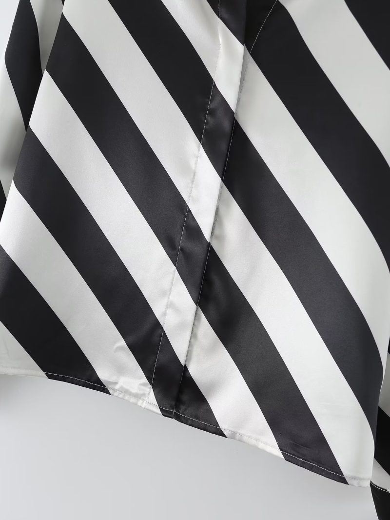Summer Women Clothing Niche Zebra Pattern Loose Shirt - Image 4