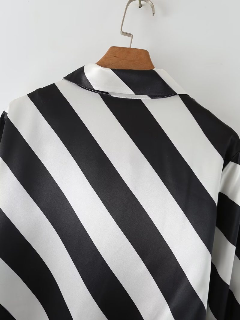 Summer Women Clothing Niche Zebra Pattern Loose Shirt - Image 8