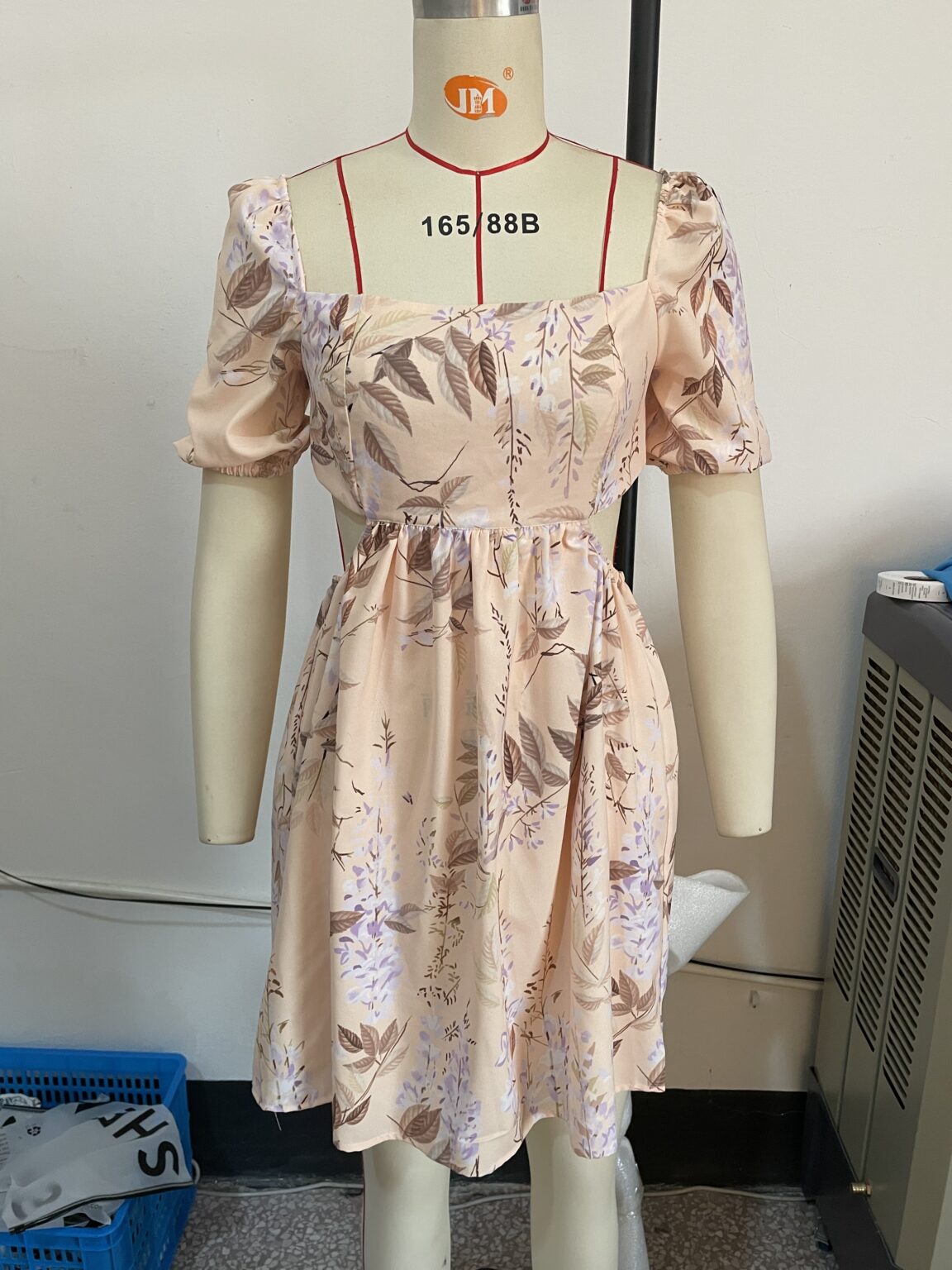 Early Spring Holiday Backless Bow Elastic Waist Floral Dress for Women - Image 5