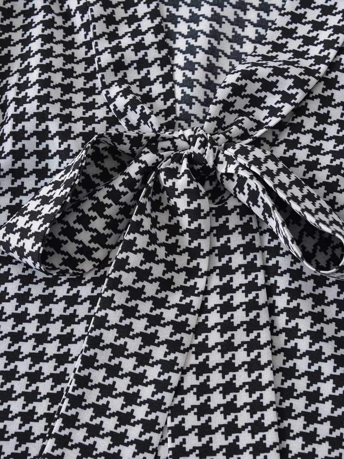 Bow Black White Plaid Fleece Shirt Women Long Sleeve Warm Winter Fresh Student Shirt - Image 4