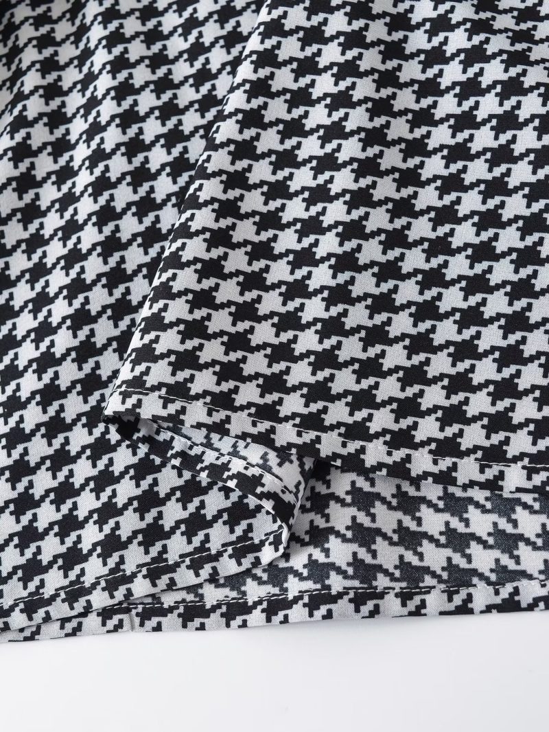 Bow Black White Plaid Fleece Shirt Women Long Sleeve Warm Winter Fresh Student Shirt - Image 8